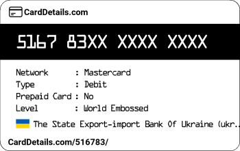Card Details: 516783