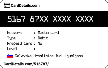 Card Details: 516787