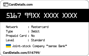 Card Details: 516799
