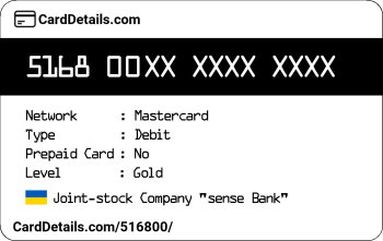 Card Details: 516800