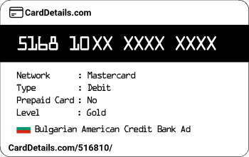 Card Details: 516810