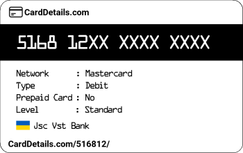 Card Details: 516812