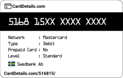 Card Details: 516815