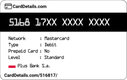Card Details: 516817