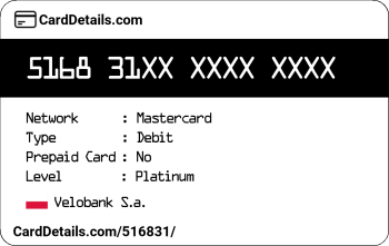Card Details: 516831