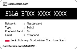 Card Details: 516839