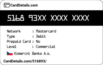 Card Details: 516893
