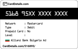 Card Details: 516895