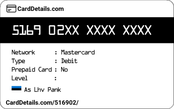 Card Details: 516902