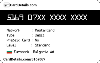 Card Details: 516907