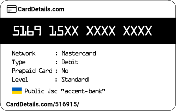Card Details: 516915