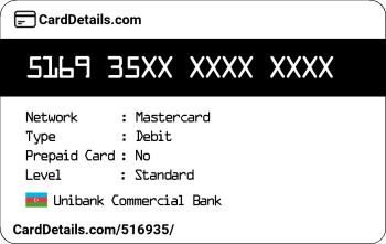 Card Details: 516935