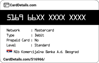 Card Details: 516966