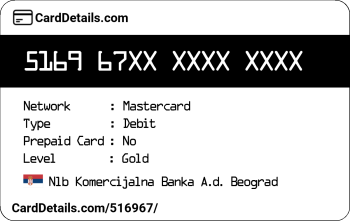 Card Details: 516967