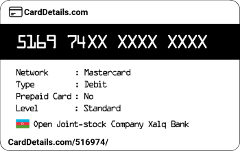 Card Details: 516974