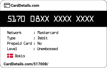 Card Details: 517008