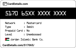 Card Details: 517065
