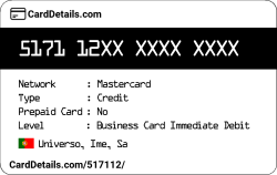 Card Details: 517112