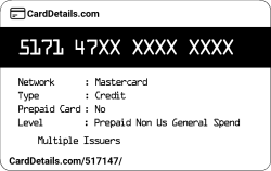 Card Details: 517147