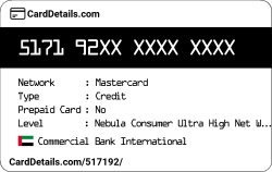 Card Details: 517192