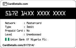 Card Details: 517214