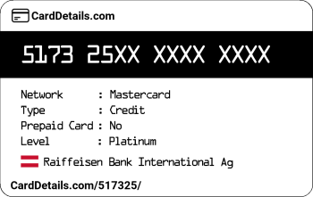 Card Details: 517325