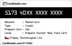 Card Details: 517340