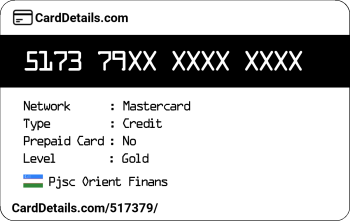 Card Details: 517379