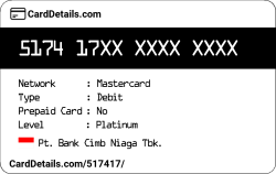 Card Details: 517417