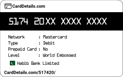 Card Details: 517420