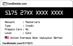 Card Details: 517527