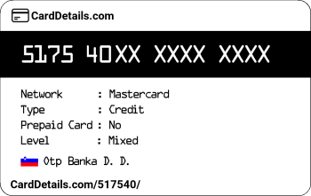 Card Details: 517540