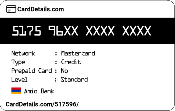 Card Details: 517596