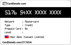 Card Details: 517654