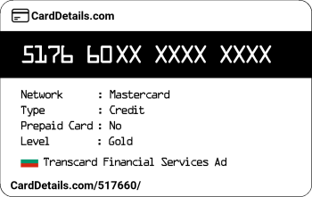 Card Details: 517660