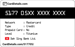 Card Details: 517705