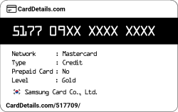 Card Details: 517709