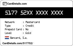 Card Details: 517752