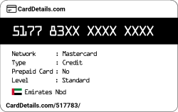 Card Details: 517783