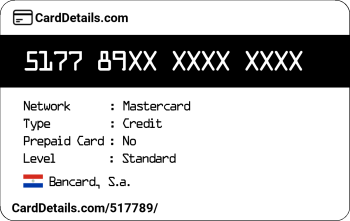 Card Details: 517789