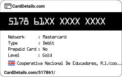 Card Details: 517861