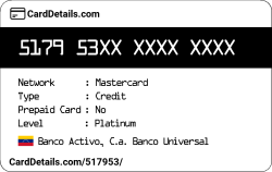 Card Details: 517953