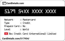 Card Details: 517954