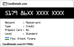Card Details: 517986