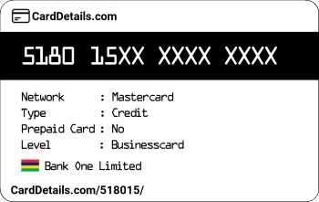 Card Details: 518015