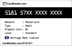 Card Details: 518157