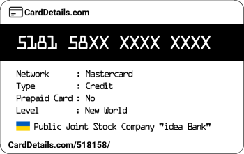 Card Details: 518158