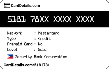 Card Details: 518178