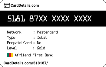 Card Details: 518187
