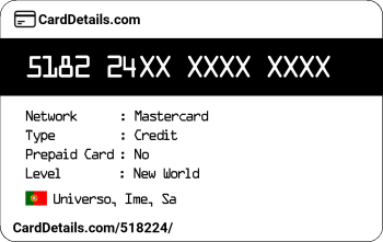 Card Details: 518224